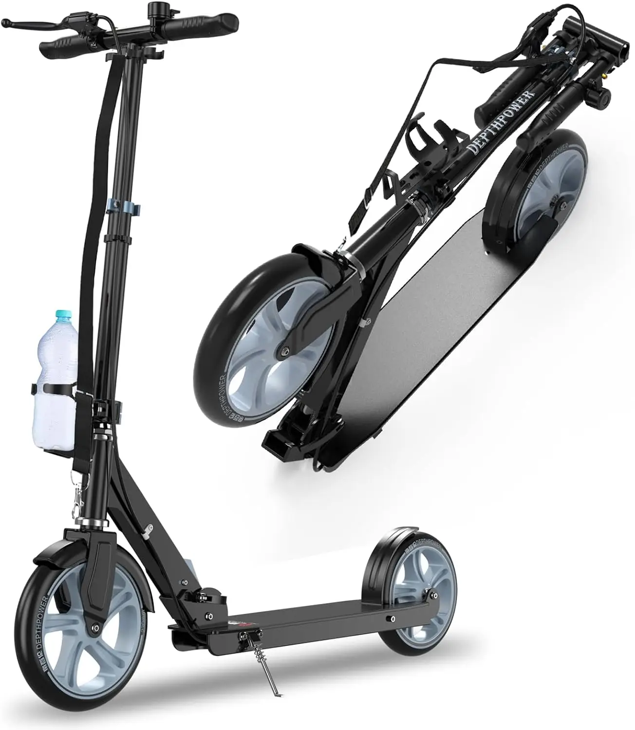 Trottinette pour enfants, grande roue en PU 9 pouces, pliable, légère, scooter pour adolescents et adultes, charge maximale de 330 lb, scooter professionnel, 4 réglables