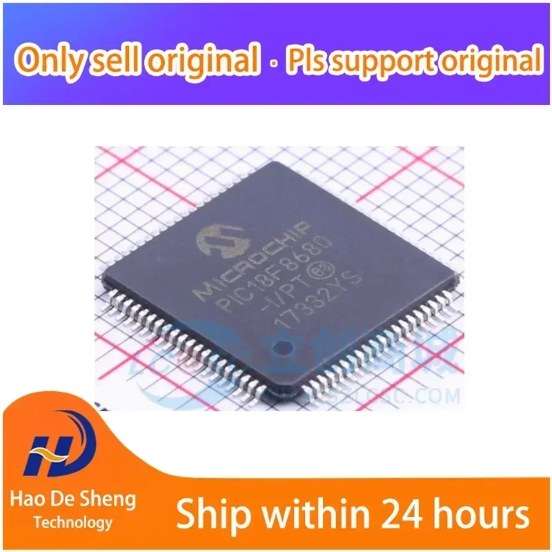 

PIC18F8680-I/PT PIC18F8680-I TQFP80 новый оригинальный на складе