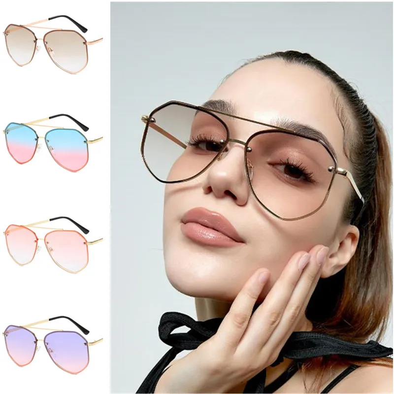 

Fashion Frog Mirror Sun Glasses Anti-UV Spectacles Gradient Color Lens Eyeglasses Google Retro Ornamental Hip Hop Sunglasses