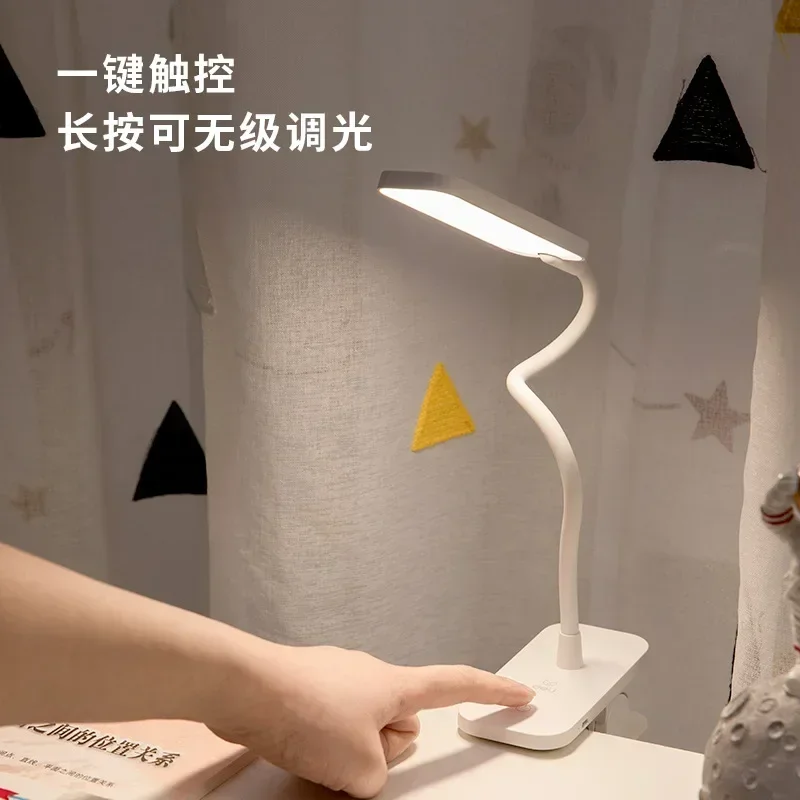 Deli-LED Grampo Abajur, Estudante Dormitório Abajur, Stepless Escurecimento, USB Plug-In, Mini Luz LED, Luz Livro