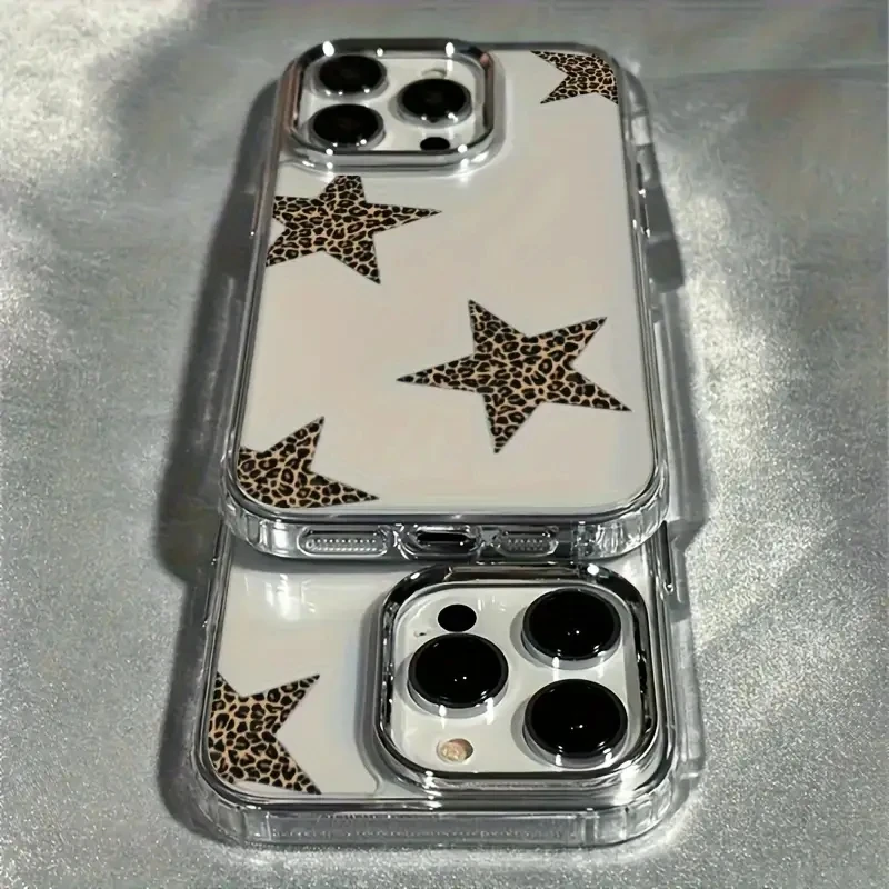 Leopard Print Star Clear Phone Case for iPhone 18-11 Pro Max product photo