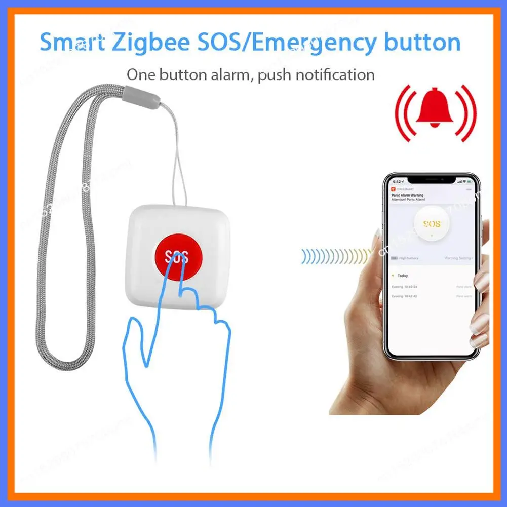 

BAAE Tuya Zigbee кнопка SOS датчик сигнализации сигнализация для пожилых людей сигнализация с дистанционным управлением водостойкая аварийная кнопка тревоги переключатель дистанционное управление