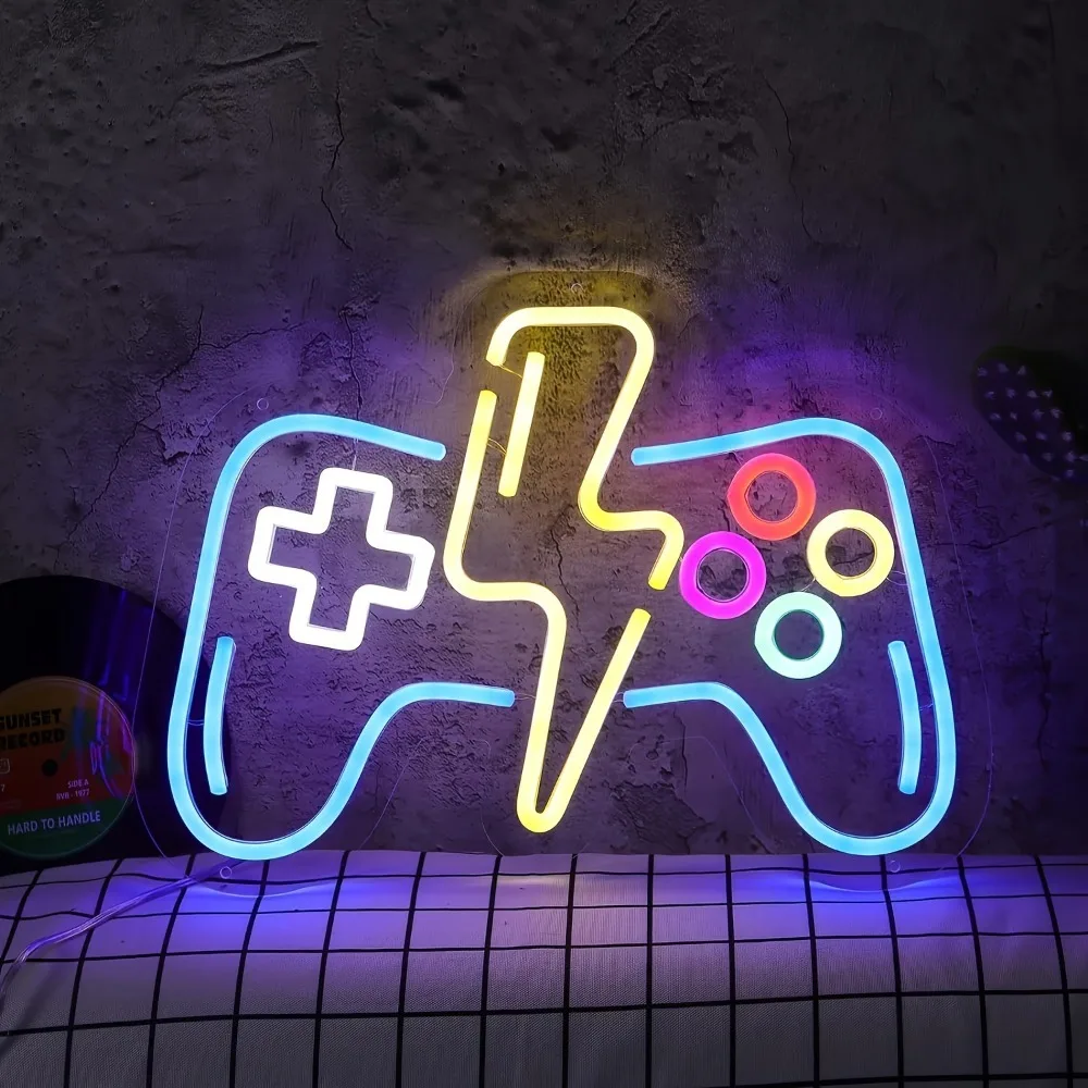 

LED Game Neon Sign Light for Gamer Room Decor Gaming Accessories Acrylic Gamepad Neon Signs for Video Game Room Teen Boy Bedroom