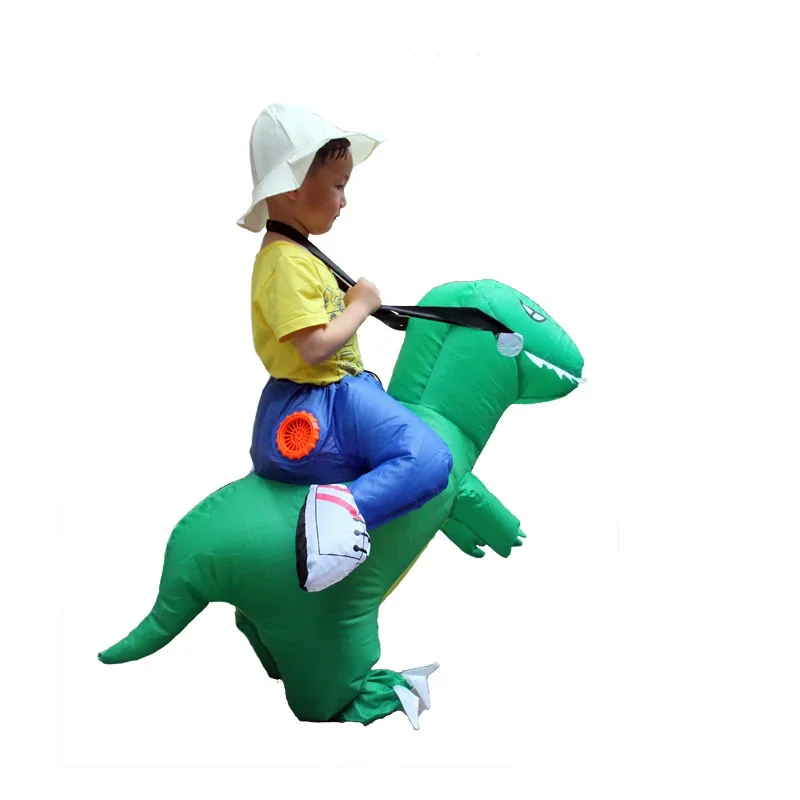 ชุดสูทสัตว์เป่าลมสำหรับเด็กและมนุษย์ต่างดาวชุดมาสคอตไดโนเสาร์ชุดคอสเพลย์ปาร์ตี้ฮาโลวีนสำหรับเด็กหญิงเด็กชาย