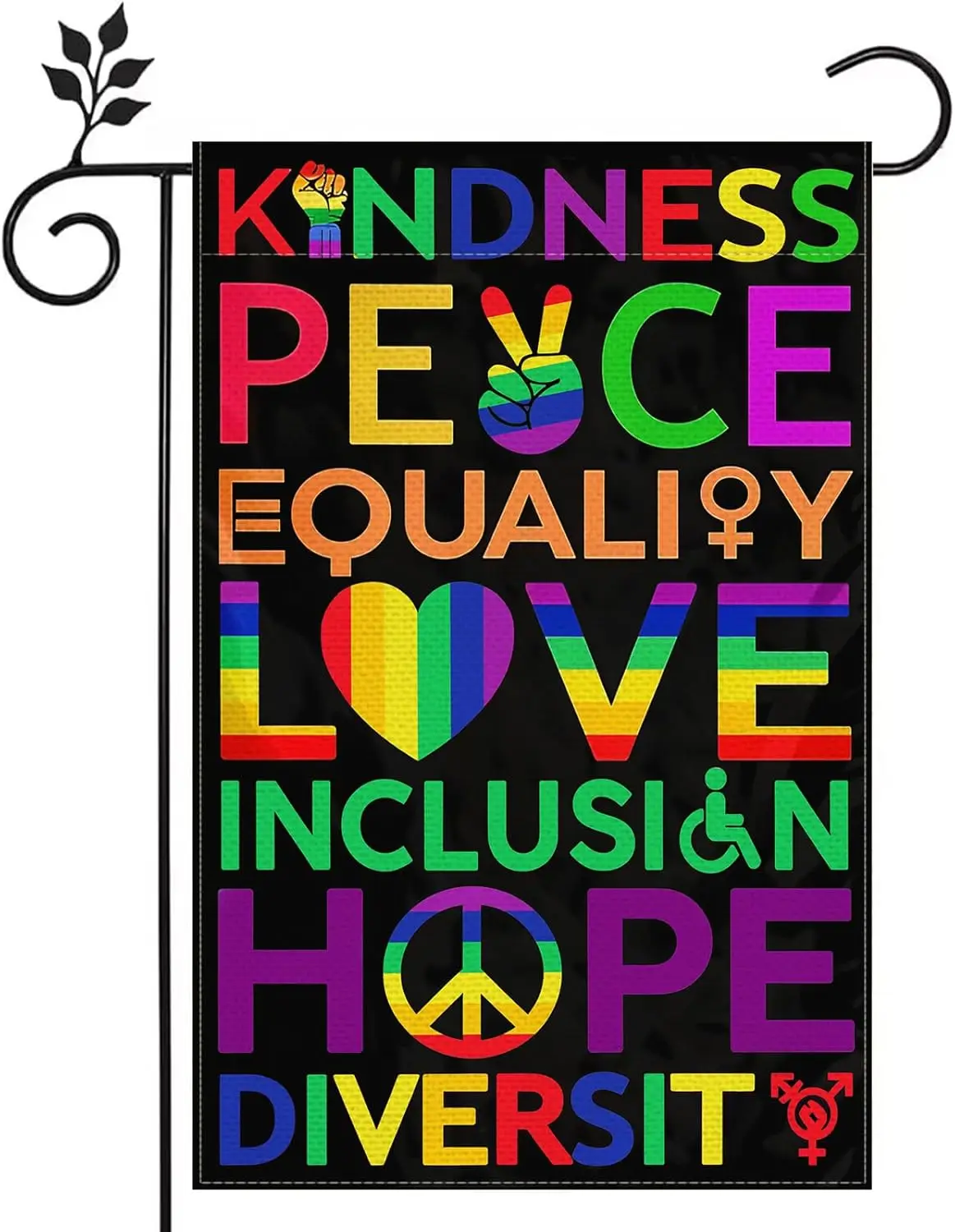 Pride Garden Flag for in This House We Believe Science Is Real Black Lives Matter Vertical Double Sided 12x18 inch Indoor Ya jjp