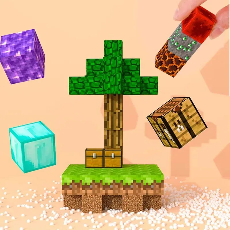 300Pcs Bausteine Magnet Spielzeug Mine DIY Spiel Szene Zusammengesetzt Magnetische Block Bausteine Kinder Puzzle Modell Geschenk