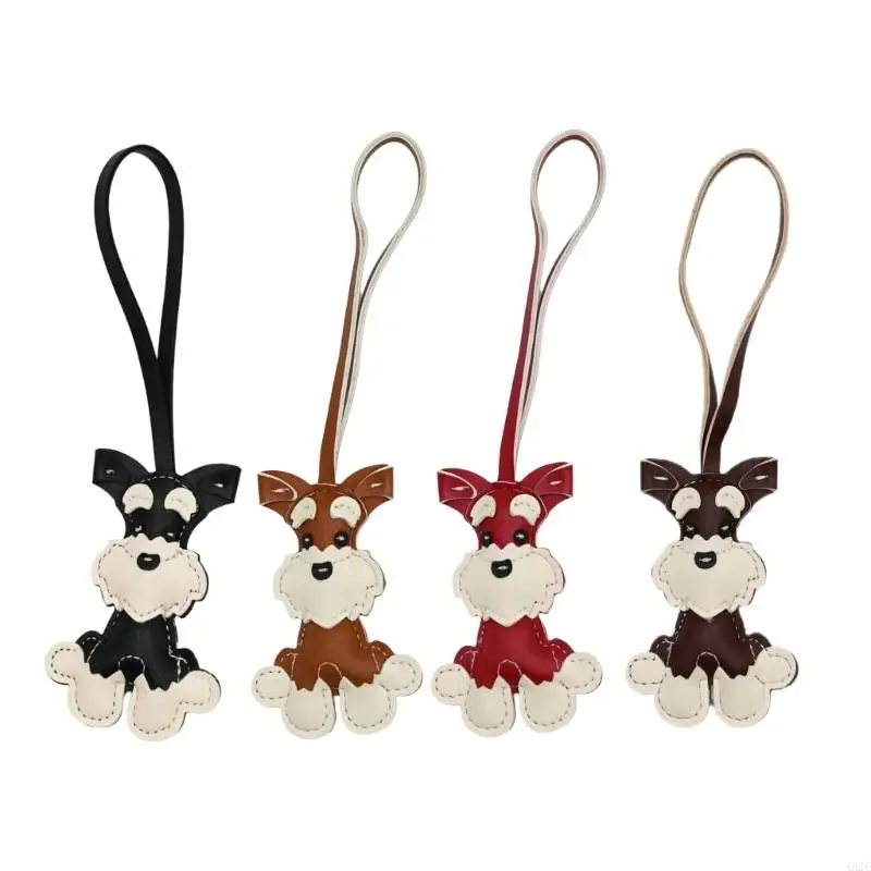 

A52E Practical Sturdy Schnauzer Dog Keychain Charm Pendant Suitable Accessory for Dog Owners and Trendy Trendsetters