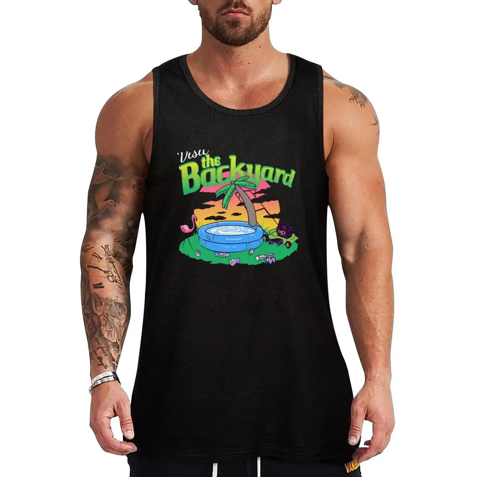 

Backyard Vacation Tank Top Men's clothing Men's clothes Vest for boy