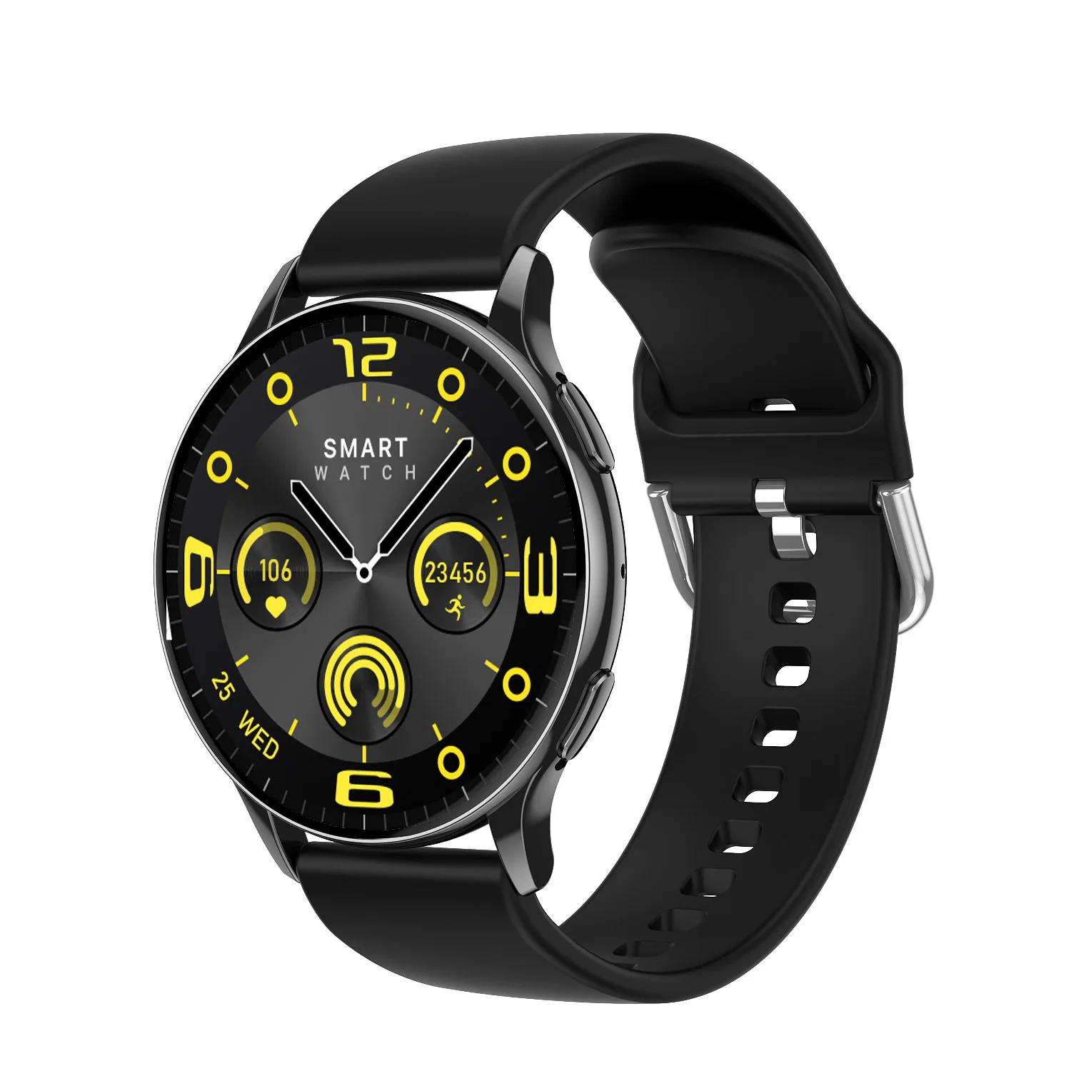 CY29 Wireless Charging AI Voice Sleep Tracker for Android Users Music Compass Smart Watch AMOLED Display Weatherproof (IP68)
