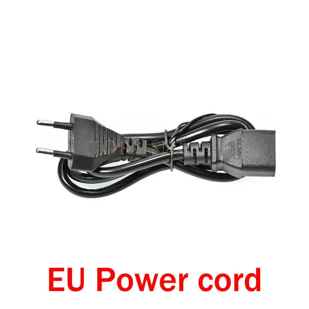 Cabo de alimentação de cobre puro para laptop, AC, UE, plug europeu, PC, LCD, cabo LED, Prong, 1,2 m de chumbo, 3 pinos