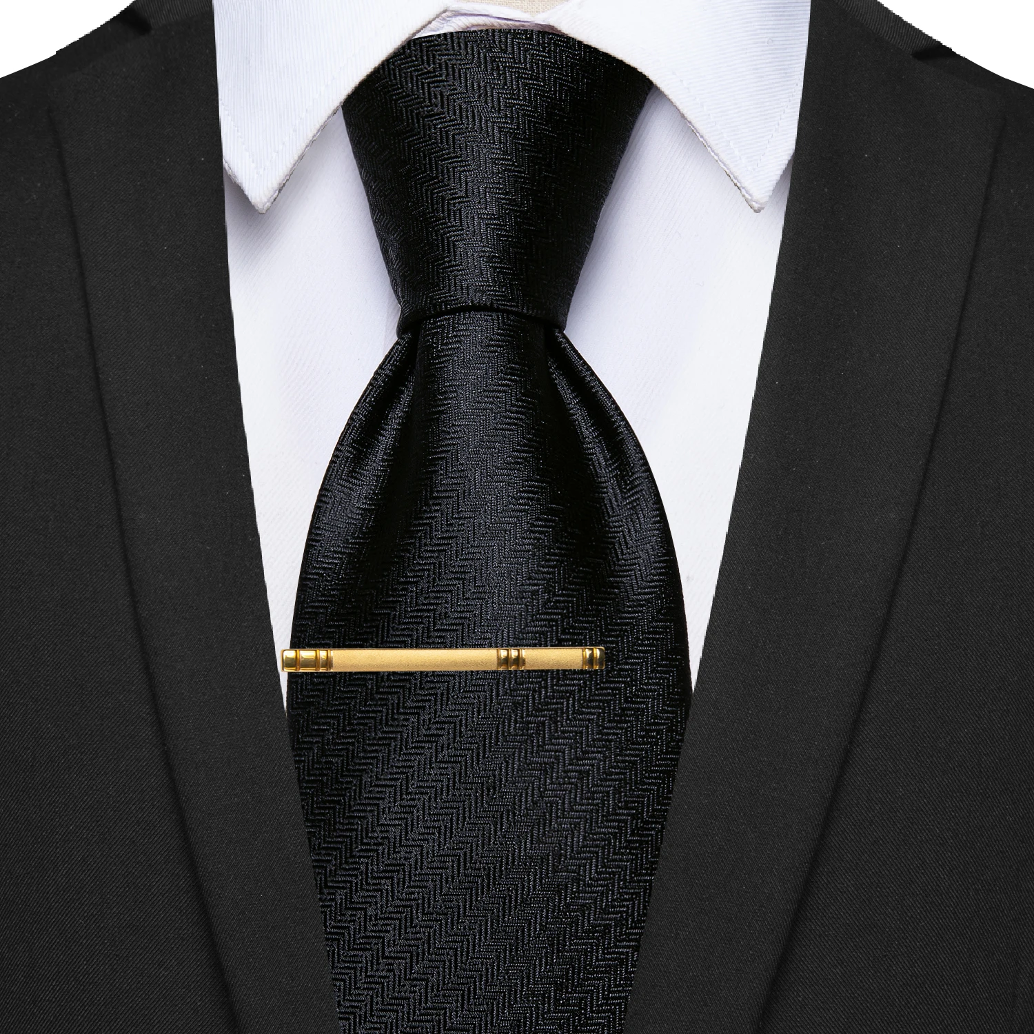 Luxury Silk Solid Black Necktie for Man Accessories Fashion Men's Tie suit for Wedding Party Business Free Shipping Holiday Gift