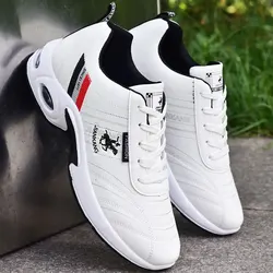 Brand Men's Sneakers Versatile Air Cushion Running Shoes Men Platform Leather Vulcanized Shoes Breathable Men Casual Sport Shoes