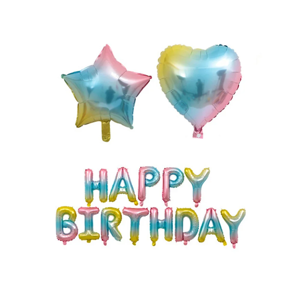 

Birthday Balloons Gradient Foil Latex Number Set Party Decorations Indoor Birthday Celebration Supplies