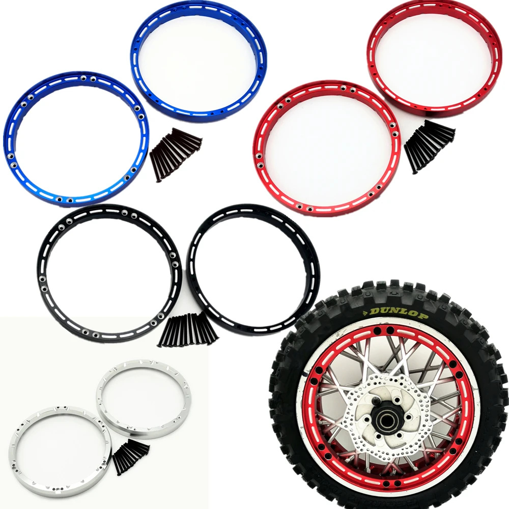 Aluminum Rear Wheel Reinforcement Rings for Losi 1/4 Promoto MX Motorcycle Compatible with LOS46003