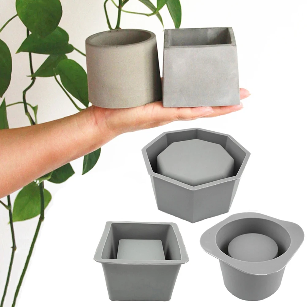 Household Cement Plant Pot Mold Resin Flowerpot Stencil For Bedroom Living Room