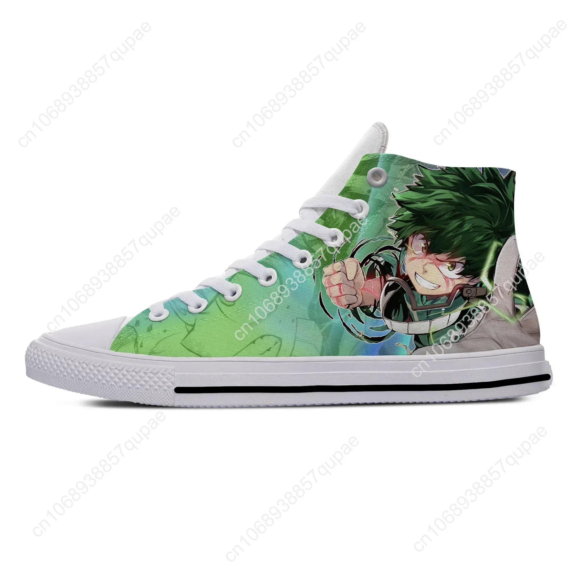 Anime My Hero Academia Midoriya Izuku Deku Hot Cool Casual Cloth Shoes High Top Harajuku Breathable 3D Print Men women Sneaker