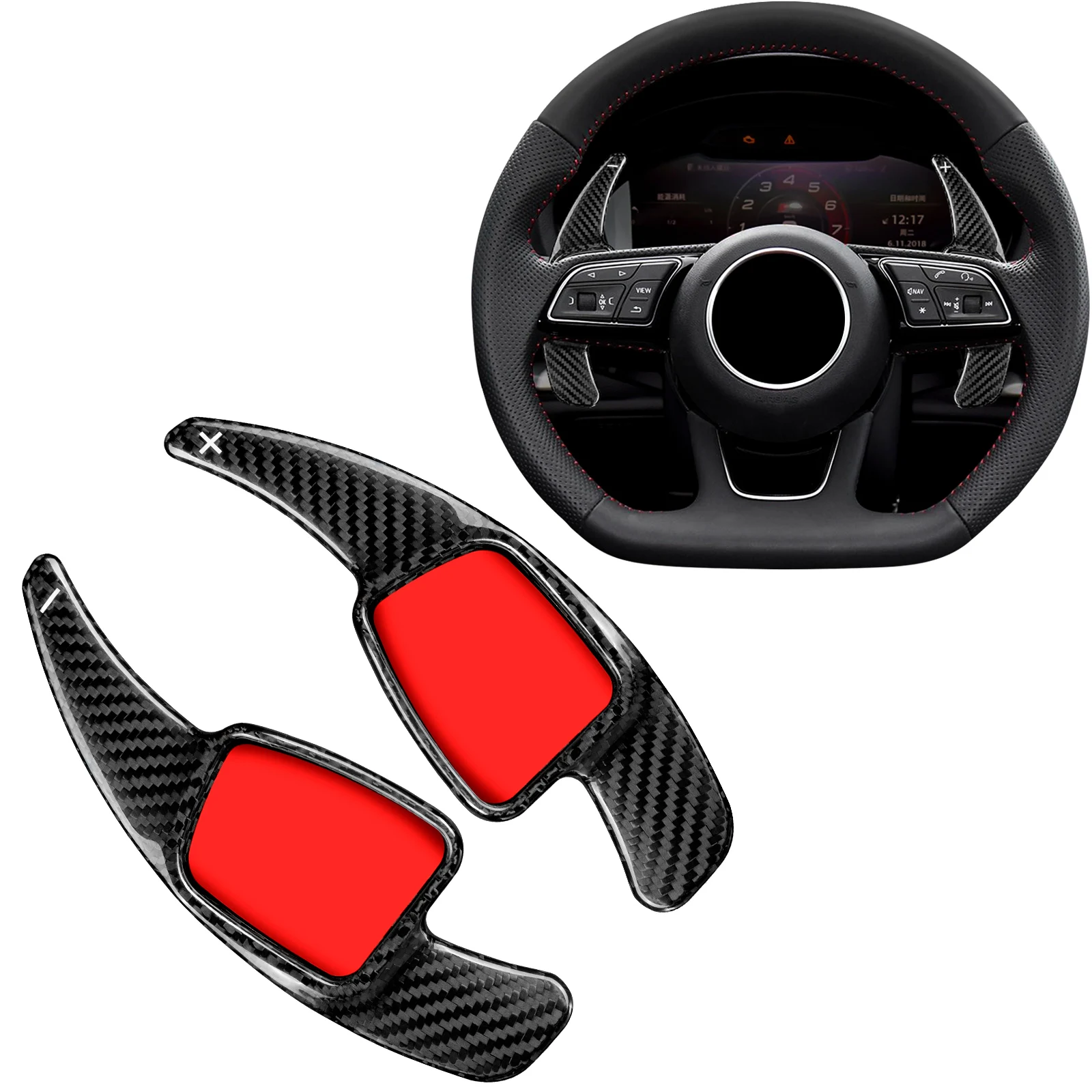 

Carbon Fiber Paddle Shifter Extensions for Audi 2024 S5 S4 S3 Q7 A5 A4 A3 Q5 Q3 Q8 SQ7 SQ8 2022 Steering Wheel Shift Accessories