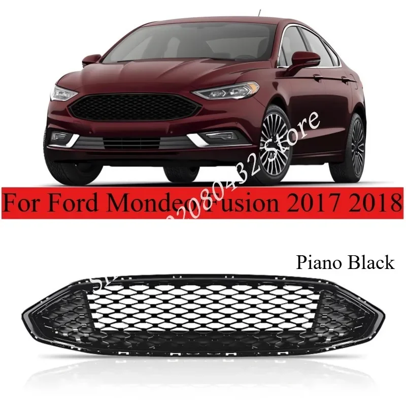 For Ford Mondeo/Fusion 2017 2018 Car Styling Modify Auto Mesh Mask Cover Front Bumper Racing Grille GRills Grill Fit