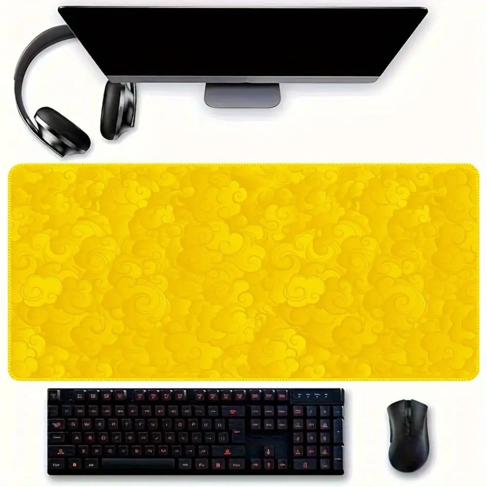 

Simple 900*400MM Japanese Cloud Mouse Pad Rubber Creative Gaming Mouse Pad Smooth Stitched Edge Keyboard Mats Easy Clean