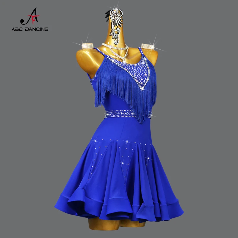 2024 Latin Dance Fransen Kleid Sex Hosenträger Rock für Frauen Mädchen Outdoor Wear Wettbewerb Kleidung Prom Party Line Anzug Dance wear