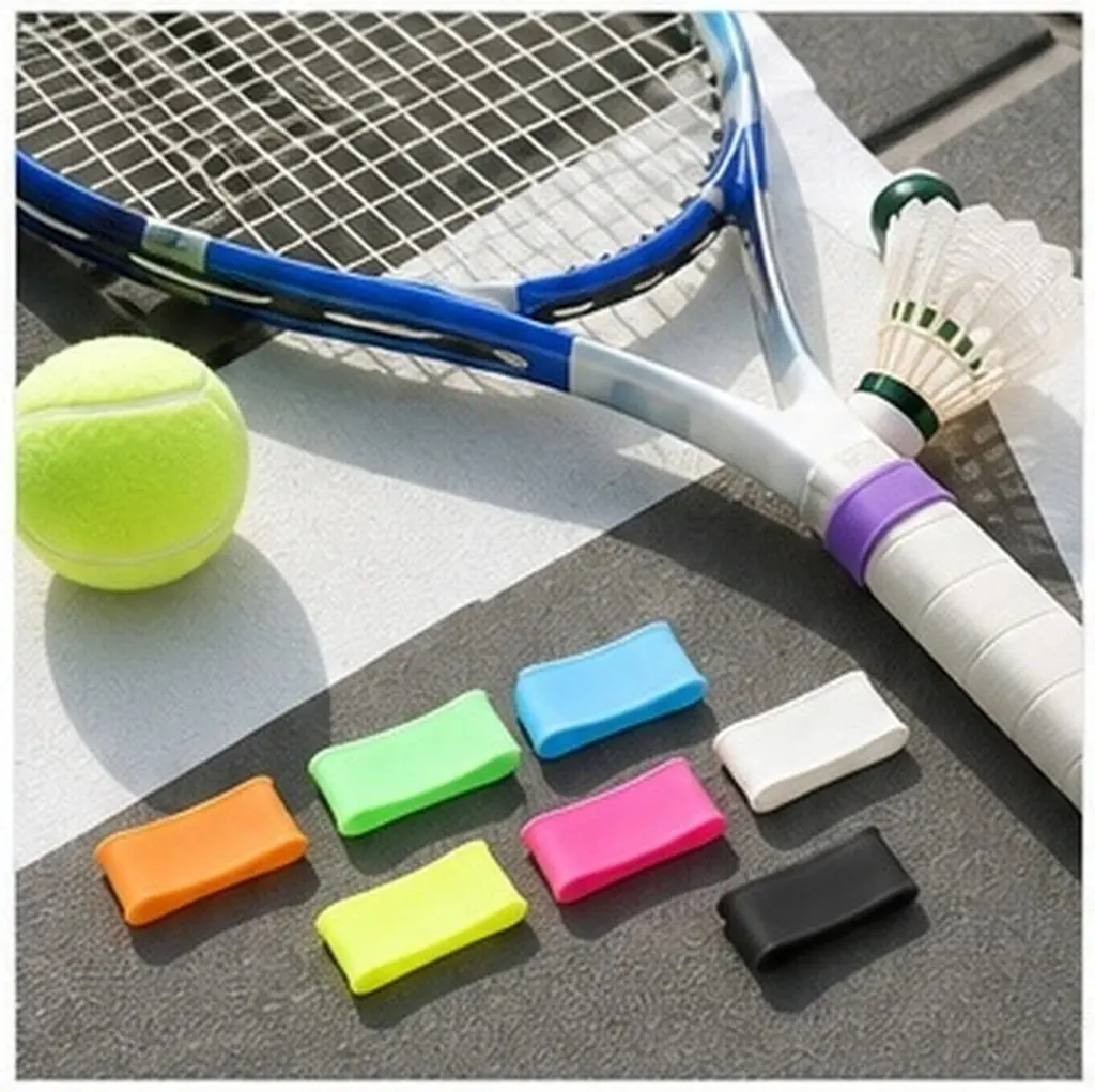 16Pcs Thin Flexible Silicone Grip Rings for Tennis, Badminton, Pickleball, Fishing Rod & Bike Handlebars