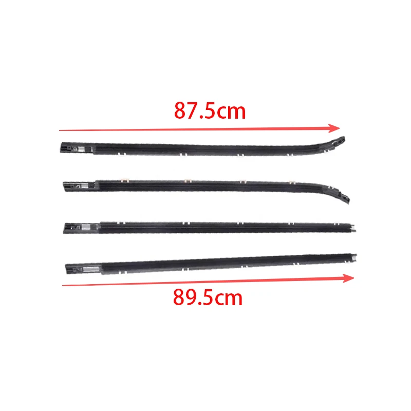 Black 4Pcs Window Rubber Trim For Hyundai i30 2007-2012 FD 5 Door Hatchback Weatherstrip Seal Strips Door Molding 82210-2L000