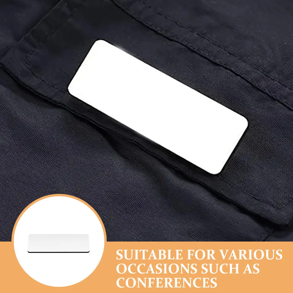 3Pcs Blank Name Badges Printable DIY Lightweight Pin Back Name Tags for Conferences Exhibitions Training Employee Identification