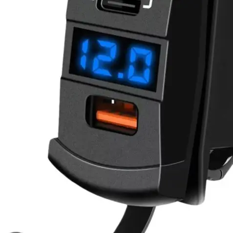 

Dual USB Car Charger With Digital Display & Fast Charging For QC3.0 + PD Ready Dual USB Car Charger With Digital Display