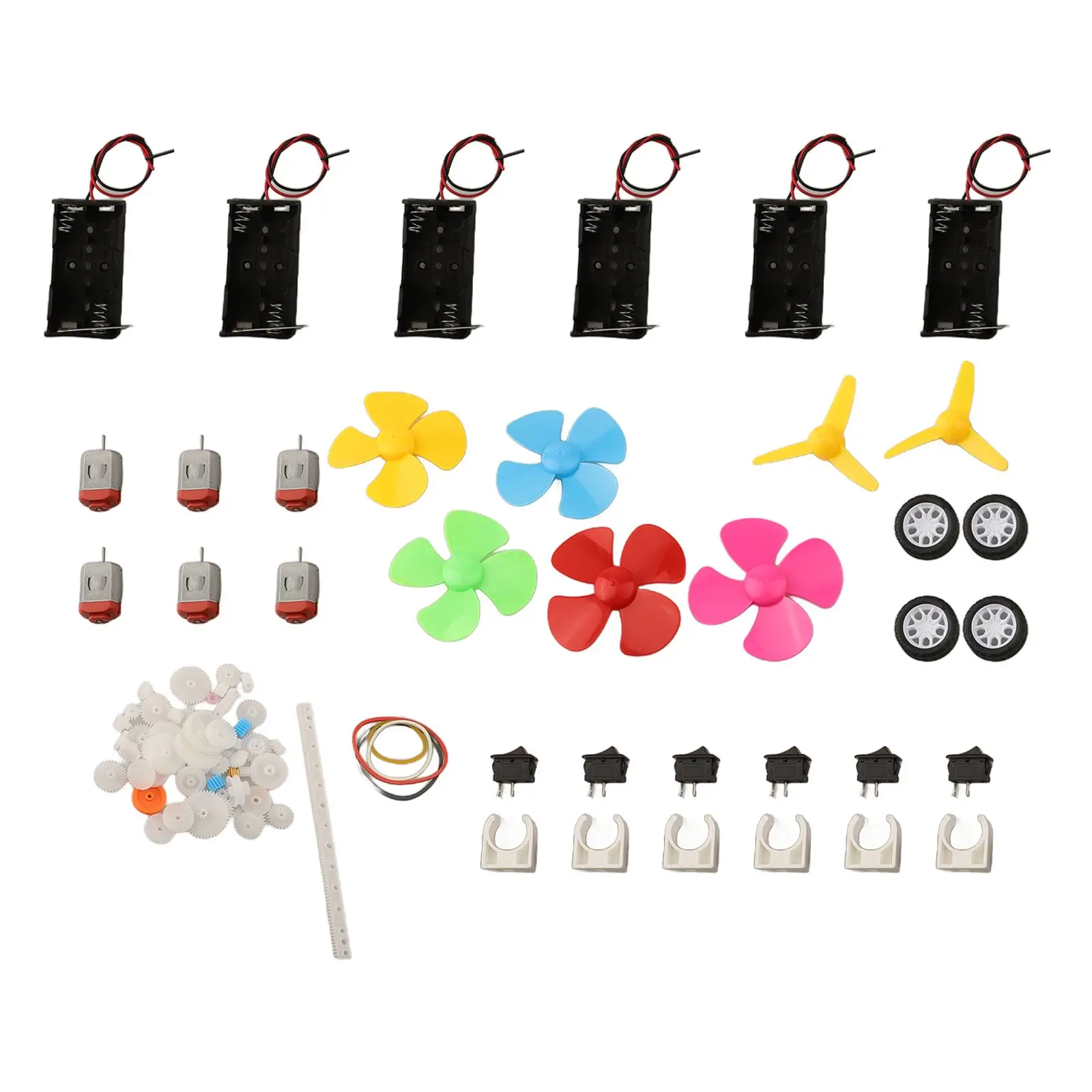 Dynamic Mini Electric Motor Kit including six pieces of motors plus a battery holder & an assortment of props available