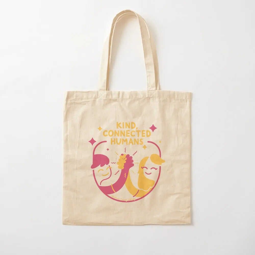 

AC Library - Tutti Fruity Kind Connected Humans Tote Bag canvas tote bag shopper bag woman Canvas Tote