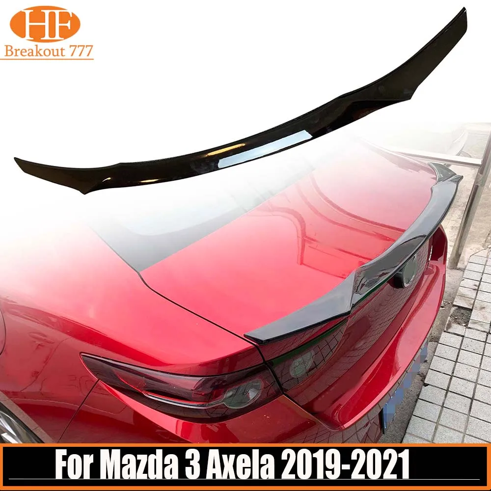 

Gloss Black Car Tail Wing Decoration Rear Trunk Spoiler High Quality ABS For Mazda 3 Axela 2019 2020 2021 ﻿