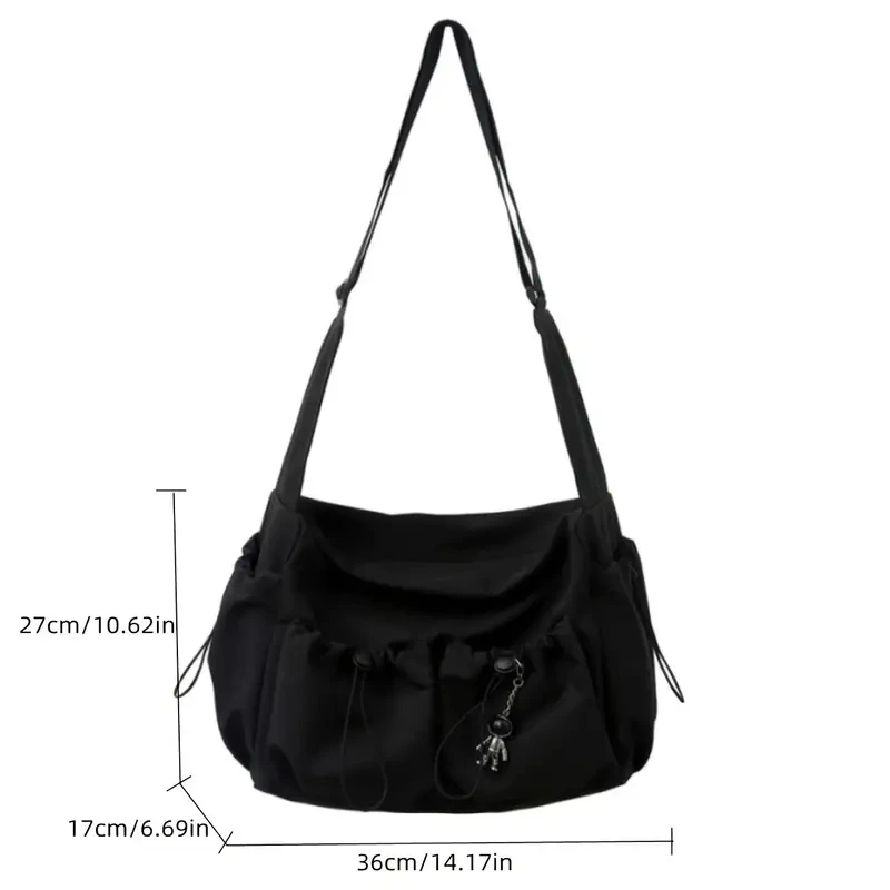 Fashion Crossbody Solid Color Large Capacity Single Shoulder Messenger Bag Women Men Travel School Casual Sport Handbags