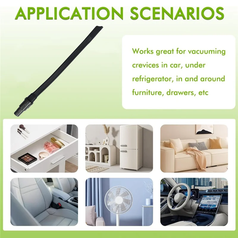 

A66T-For Shark NV MV Series Vacuum Crevice Tool Kit Cleaner Flat Brush Head With V -Shaped U -Shaped Brush For Dryer Vent