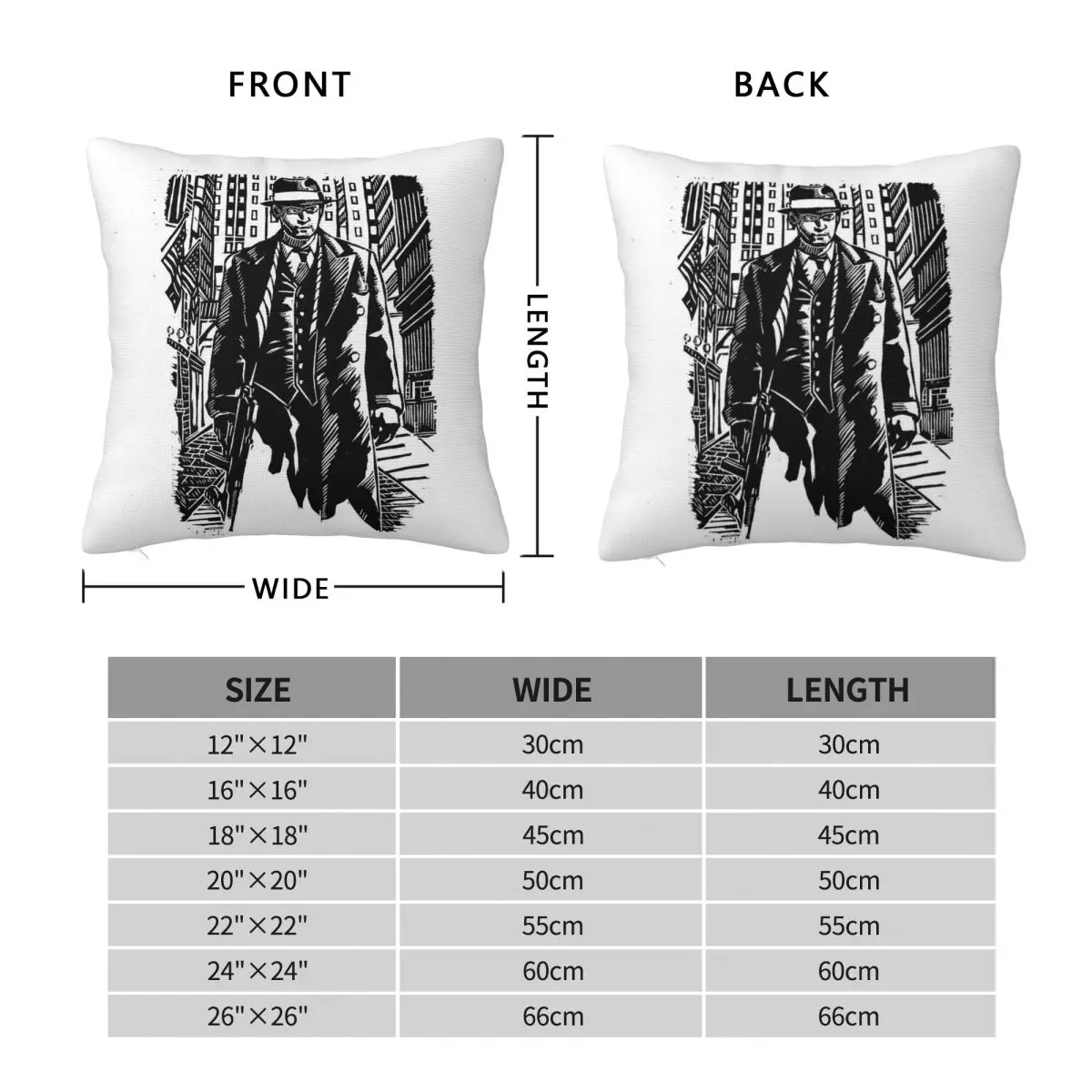 John Dillinger Real Gangster Pillowcase Polyester Linen Velvet Printed Zip Decor Pillow Case Room Cushion Cover