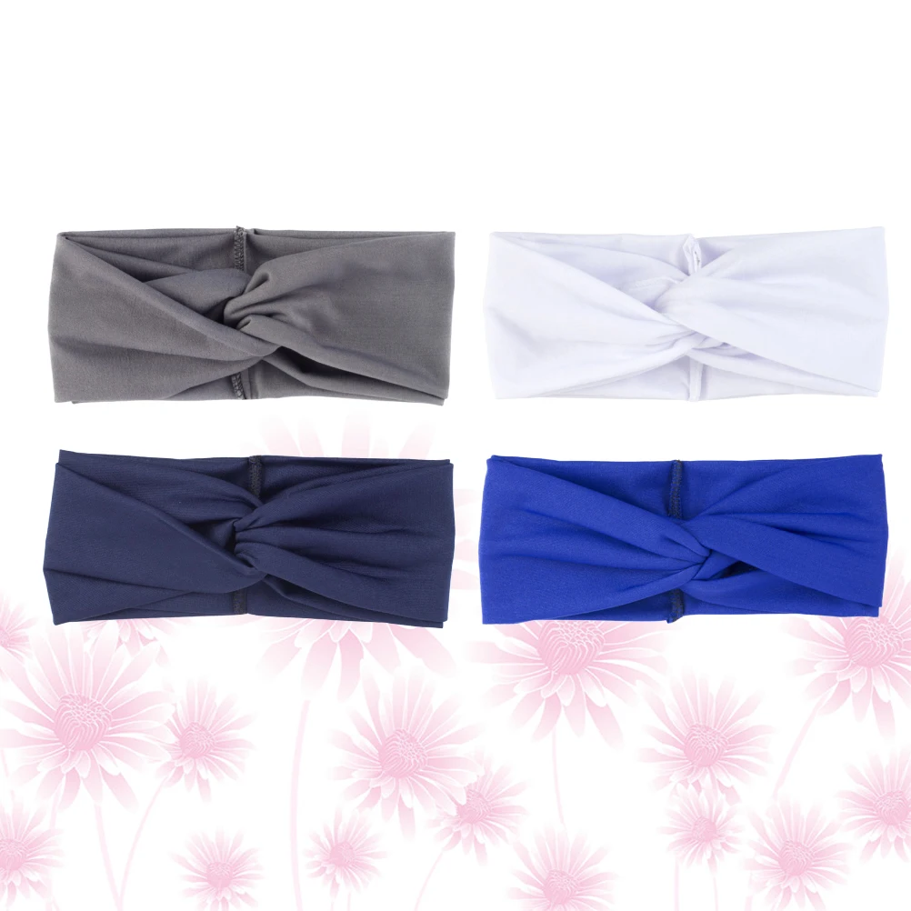 

4 Pcs Hair Bands Accessories Girls Headwraps Women Headband The Cross Hoops Women's Elegant Headdress