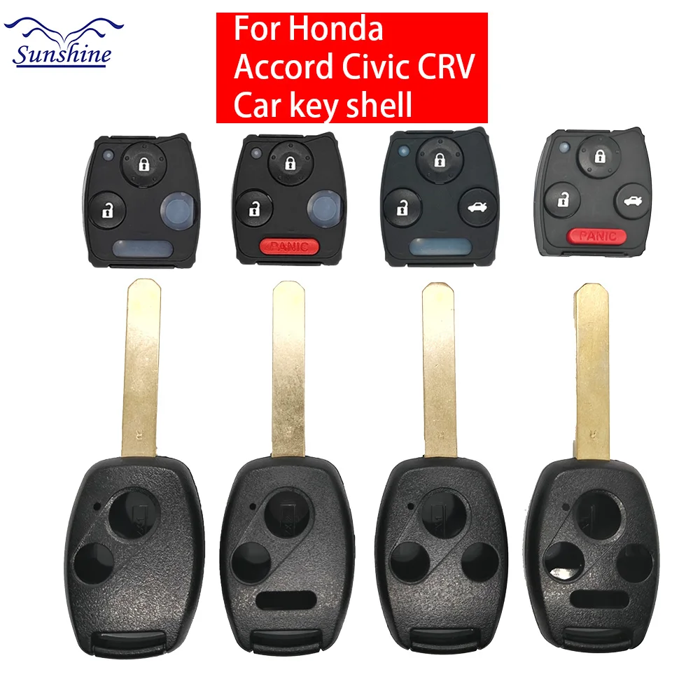 

Sunshine 2/3/4 Buttons Car Key Case Shell Remote Fob Cover For Honda Cr-V Civic Insight Ridgeline 2003 2008 2009