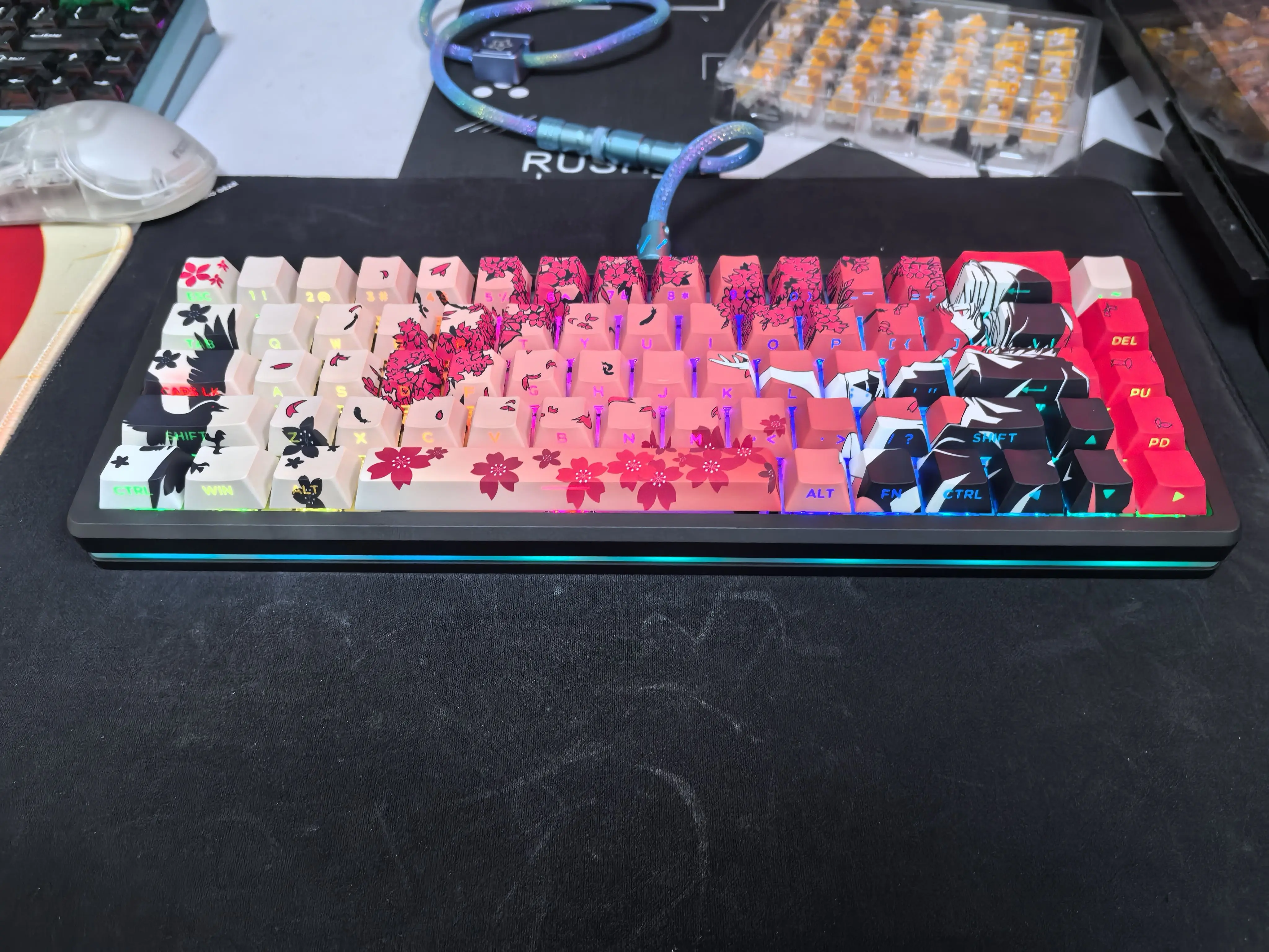 everglide su68 磁気軸キーボード/高精度/超低遅延金属 CNC 陽極酸化