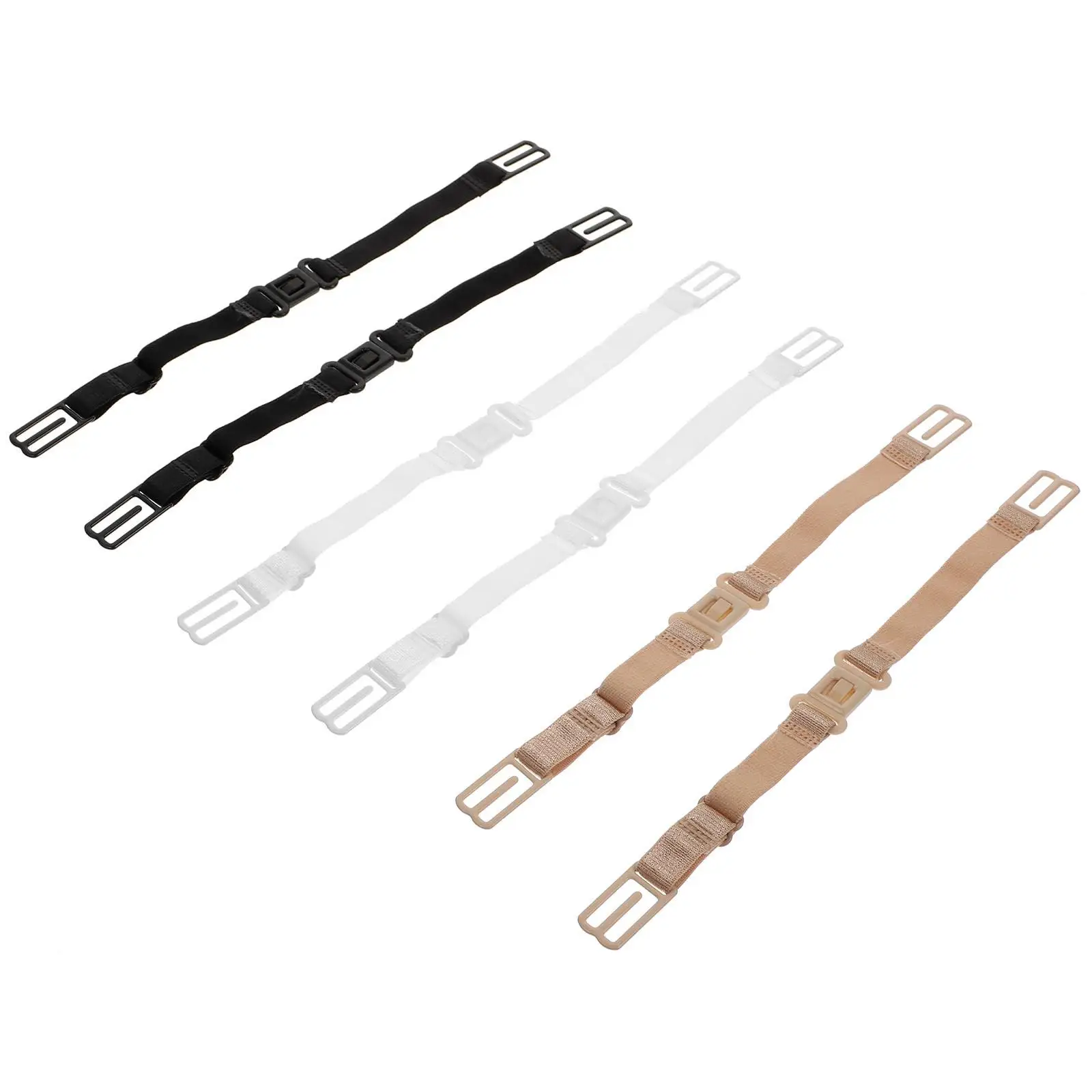 

6 Pcs Bra Strap Buckle Elastic Non Slip Adjustable Underwear Straps Frontless Extend Bras Vest Accessories