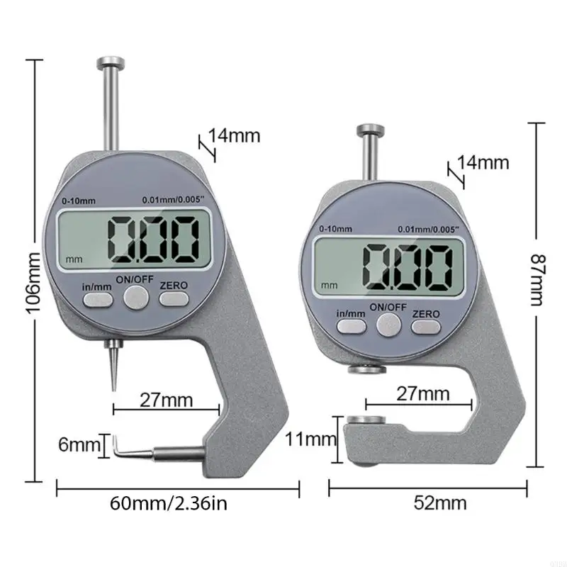 Q39b 0,01 mm d'épaisseur numérique MICROMERMIÈRE ELECTRONIQUE Micromètre 0-10 mm 2 types