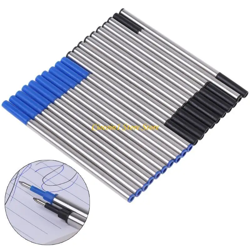 

A3PC 10Pcs Ballpoint Pen Refills Blue 0.5mm Fit for Most Metal Ballpoint Pens