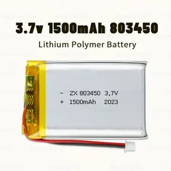 803450 1500mAh Lithium Battery 3.7V Lipo Polymer Rechargeable Batteries Ph-2.0 Socket for Massage Instruments Gps Navigator