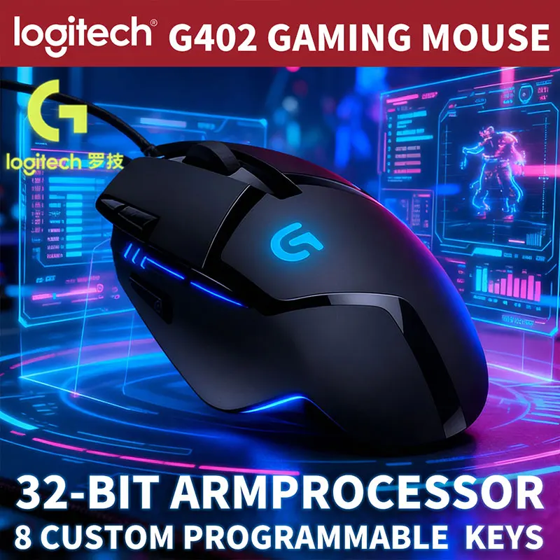 

Logitech G402 Игровые энтузиасты экологические! Двухрежимная бесшумная игровая мышь, эргономичный легкий офисный ноутбук, совместимый с