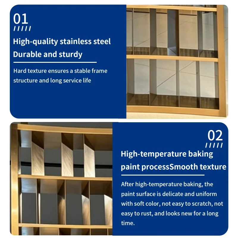 custom.Hight Quality Stainless Steel Decorative Metal 304 Screen Partition Restaurant Wall Room Divider Living Room
