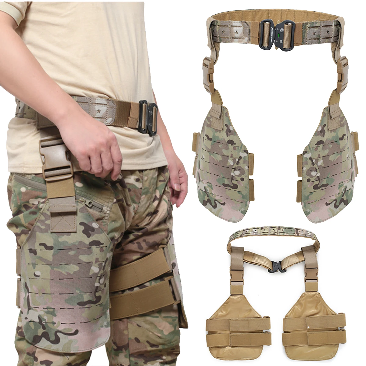 

Tactical Belt Leg Hanger Molle System Storage Belt Integrated Protective Leg Hanger Outdoor Hunting Airsoft Shooting Equipment