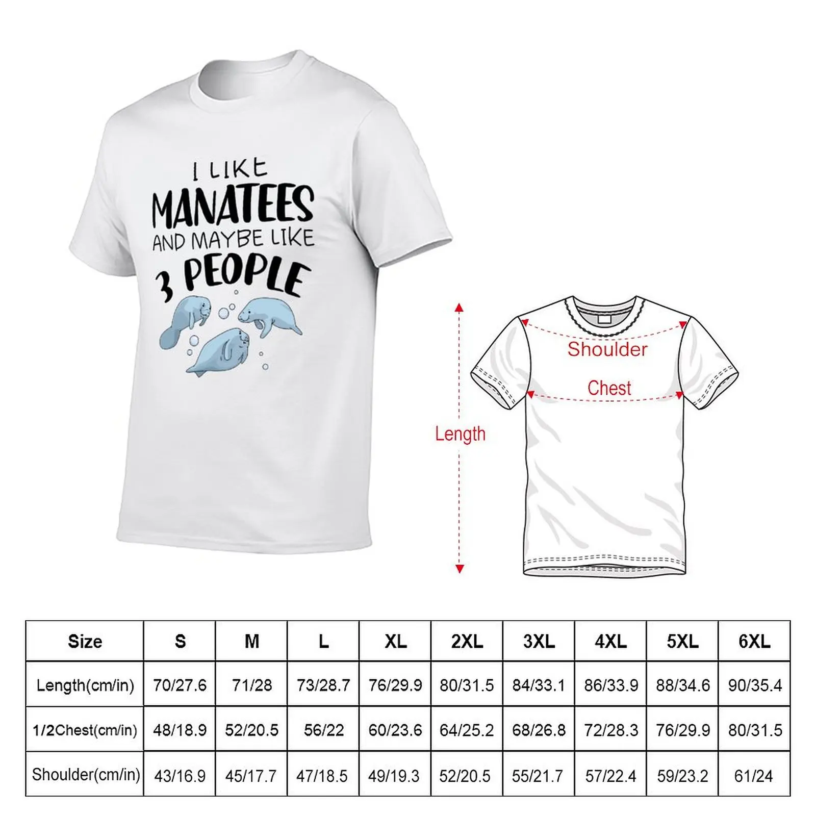 I Like Manatees And Maybe 3 People T-shirt for a boy quick drying mens t shirt graphic