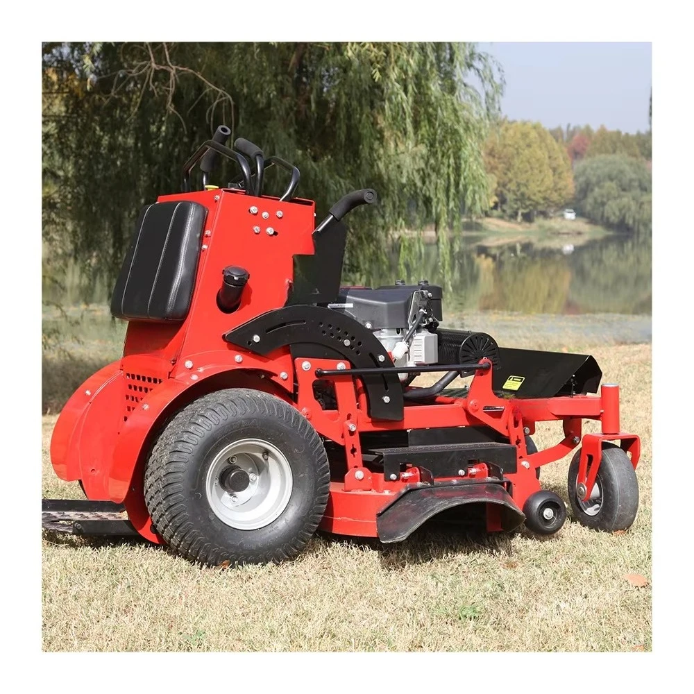 Industrial Grade Zero Turning Standing Four-Wheel Lawn Mowing Cart with Weed Remover for Garden Care