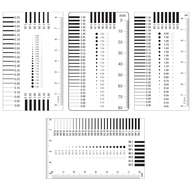 Measuring pass Badge gauge Stain card Point gauge wire gauge Transparent film ruler Stain crack contrast ruler