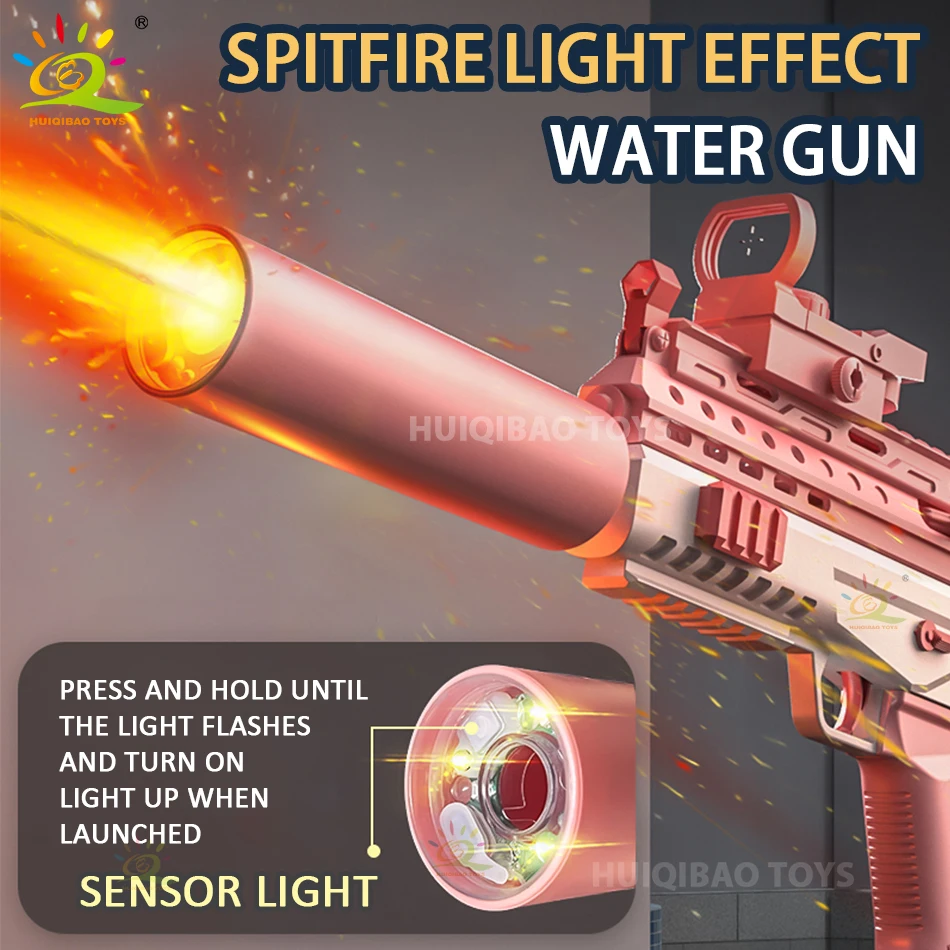 M416 QBZ95 Vector Summer Automatic Electric Fantasy Fire Light Water Gun Children Beach Outdoor Fight Zabawki dla chłopców Prezenty dla dzieci