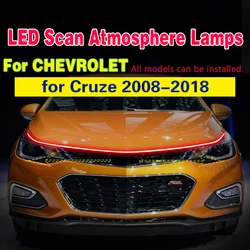 1Pcs LED 12v Daytime Running Lights For Chevrolet Cruze 2008-2018 fog lamp DRL With Start Scan Auto Decorative Atmosphere Lamps