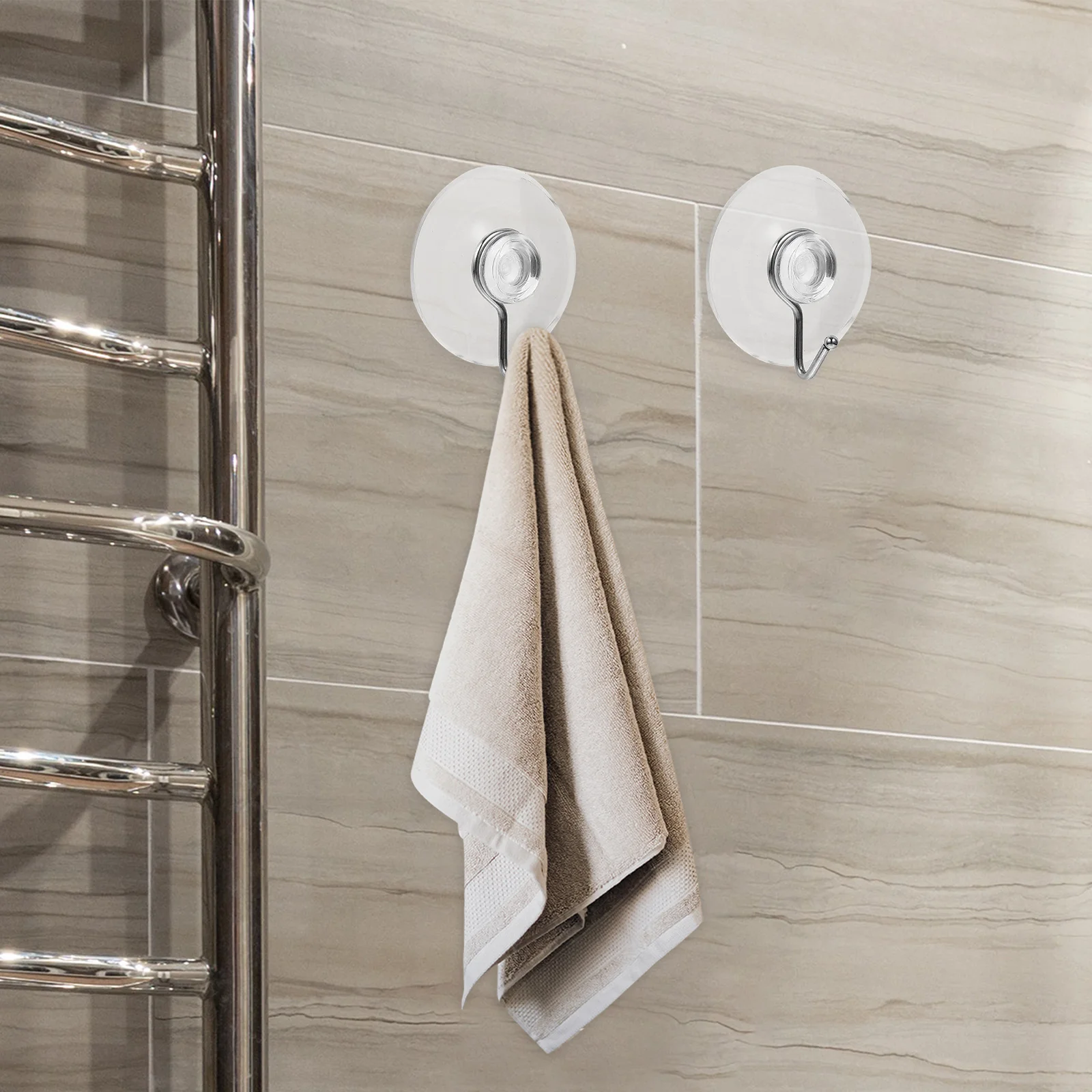 

10pcs Suction Cup Reusable Heavy Duty Bathroom Hanger Shower Kitchen Utensil Hooks Wall Door Hangers Plastic Sucker Hooks For